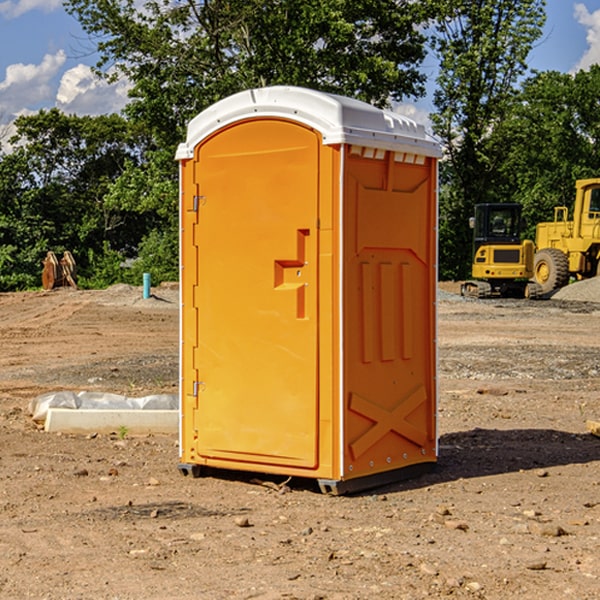 how often are the porta potties cleaned and serviced during a rental period in Grimesland